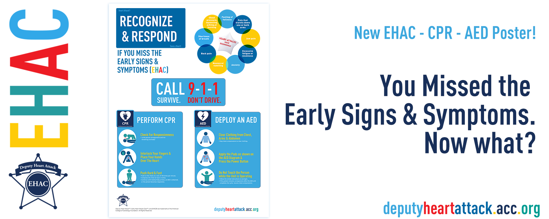 NEW EHAC CPR AED Poster